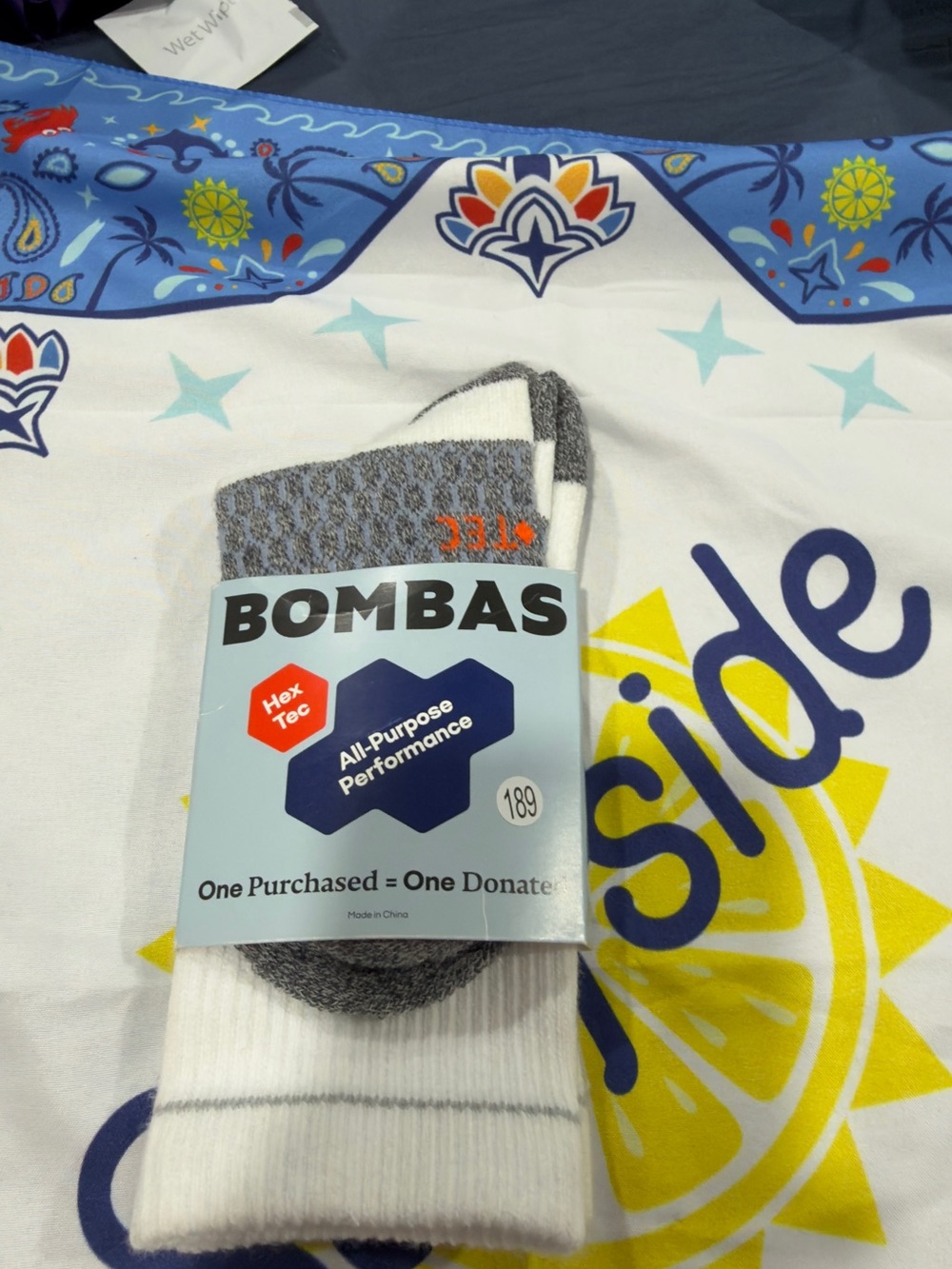Bombas Gray & White All-Purpose Performance Athletic Socks